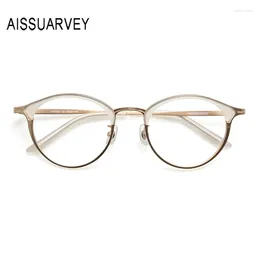 Sunglasses Frames Designer Metal Optical Eyeglasses Men Glasses Frame Women Fashion Retro Vintage Transparent Round Quality Golden