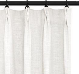 Curtain Blackout Curtains For Bedroom Pinch Pleated Linen 96 Inch Length 2 Panels Set Thermal Room