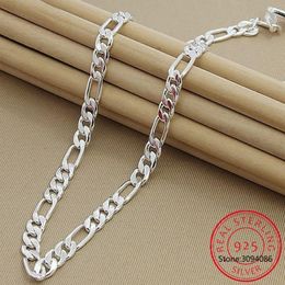 925 Sterling Silver 6mm 8mm Chain Sideways Necklace Man Woman Senior Luxury Jewellery Statement Necklace250c