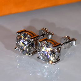IOGOU Luxury 11MM 5ct Real Big Diamond Stud Earring For Women Classic 925 Sterling Silver Earring Jewellery Certificate 240419