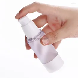 Storage Bottles 15ml 30ml 50ml Frosted Body Clear Airless Vacuum Pump Empty For Refillable Container Lotion Serum Cosmetic Liquid