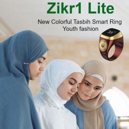 Clothing Ring Digital Tasbeeh 5 Prayer Time Bluetoothcompatible 5.1 Electronic Digital Counters Clicker 0.49 Inch OLED Display Muslim