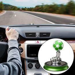 Spinning Football Air Freshener Long Lasting Fragrance Solar Car With Rotatable Fingertip For Auto