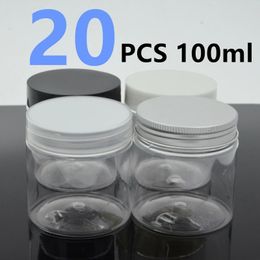 Storage Bottles 20PCS 100ml Clear Plastic Cosmetic Cream Lotion Jar With Gasket Filling Travel Bottle Empty Small Capacity Subpacking