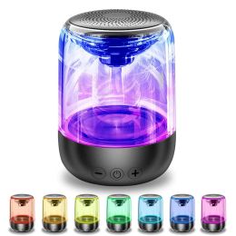 Speakers Stereo Column Mini Portable Loudspeaker Romantic Colourful Light Sound Box Samplificados Para Auto Support TF Card with Mic