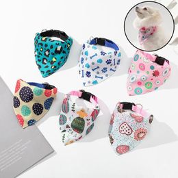 Dog Apparel Cat Saliva Towel Pet Bibs Bib Collar Scarf Adjustable Korean Style Fruit Triangle