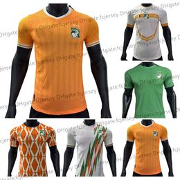 23 24 25 Jogador 3 estrelas três Jersey de futebol Cote D Seleção nacional de Ivoire Home fora do marfim Drogba Kessie Maillots de Football Men Uniformes