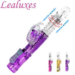 Telescopic Dildo Vibrator G-Spot Rabbit Vibrator Clitoris Stimulator Vaginal Massager Sex Toys for Women Female Masturbation 240408