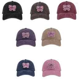 Ball Caps Spring Camping Baseball Hat Delicate Bowknot Patches For Teen