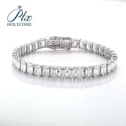 Cluster Rings Holycome Jewellery 3x5mm D VVS1 17cm-20cm Custom Gold Bracelet Emerald Cut Moissanite Factory Supplier Sell Global Market