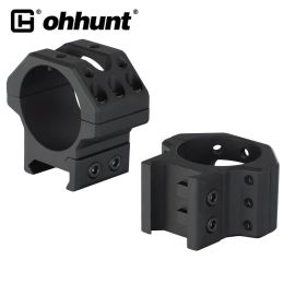 Scopes ohhunt 2PCS 25.4mm 30mm For 20mm Base Low Scope Mount Rings for Hunting Scope