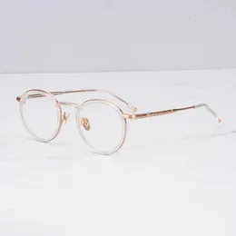 Sunglasses Frames Japanese Style Optical Glasses For Women And Men Titanium Light Weight Classical Design Customizable Lenses