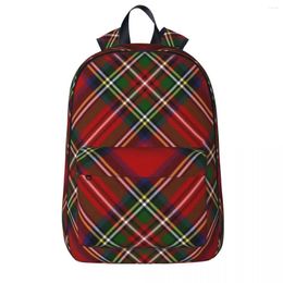 Backpack Royal Stewart Tartan Cross Plaid Boys Girls Bookbag Students School Bags Kids Rucksack Travel Shoulder Bag