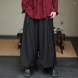 Men's Pants Men Japanese Streetwear Dark Black Fashion Loose Casual Wide Leg Skirt Women Harem Trousers Unisex Plus Size