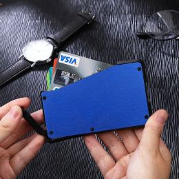 Holders 2023 Hot Sliding Fan Carbon Fiber Wallet Cash Card Holder Business Wallet Credit Card Protector Case Pocket Purse Fireproof