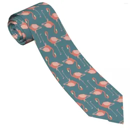 Bow Ties Cute Flamingo Tie Animal Doodle Daily Wear Party Neck Retro Trendy For Male Custom Collar Necktie Gift Idea