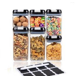 Storage Bottles Kitchen Variety Set With Pantry Tissue Jars Including Lid Markings Labels Recyclable Healthy Stackable Airtight