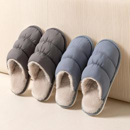 Slippers Warm Winter Soft Thick Plush Flats Waterproof Women Shoes Couples Home Indoor Outdoor Comfort Fluffy Slides