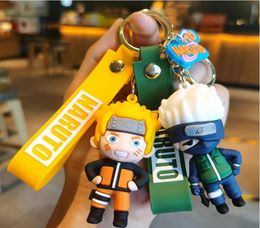 Naruto Keychain Kakashi Keychain Naruto Key Pendant Cartoon Creative Doll Car Gift Jewelry simulation Animation Keyring6170586