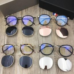 Fashion 710 Eyeglasses Frames Men Clip on Sunglasses Frames With Polarised Lens Brown e710 Optical Glasses origi box286b