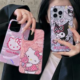 Designer Cute Phone Cases Cartoon Kitty Kuromi Cellphone Case for iPhone 15promax 15pro 15 14promax 14pro 14 13promax 13pro 13 12promax 12pro 12