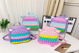 Rainbow Backpacks Adjustable Shoulder School Back Pack Bag Girls Boys pings Toys Its School Backpack Bags4962353