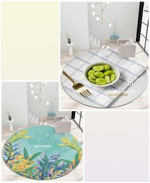 Carpets Round Carpet Rug With NonSlip PVC Underlayer 3D Printed Area For Women Girls Living Room Bedroom Indoor Home DecorCarpets1611088