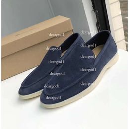 Loro Piano Shoe with Orginal Box Loro Piano Designer Shoes Men Casual Shoes Loafers Flat Low Top Suede Cow Leather Comfort Loafer Slip on Pianoloafer Rubber Sole 50