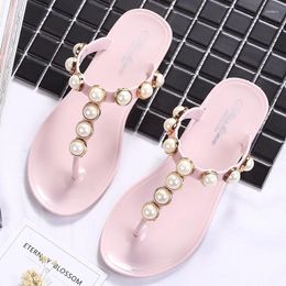 Slippers Flip Flops Women Luxury Sandals Fashionable Pearl Beach Party Sexy Legs Shoes Ladies