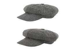 Leisure Autumn Winter Beanie Hat Women Comfortable Personality Soft Men Plaid Cotton Fashion British Beret Cap Painter Cap5376844