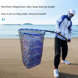 Accessories High Quality Sea Fishing Foldable Fishing Net, Foldable Aluminum Long Handle Telescopic Fishing Net, Landing Net Fishing Gear