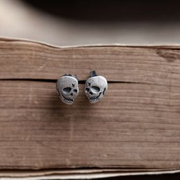 Skull Head Earrings Mens Instagram Trendy Punk Style Halloween Ghost