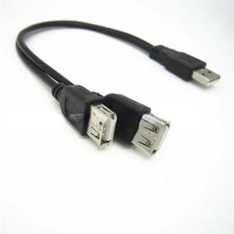 2024 USB 2.0 A Male To USB Female 2 Double Dual Power Supply USB Female Splitter Extension Cable HUB Charge for Hard Discs Printers 1. USB