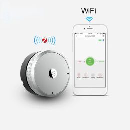 Control Wifi Smart Lock Cylinder Fingerprint WIFI Gateway Smart Lock Body Phone Control Door sensor Keyless Lock Core For Smart Home