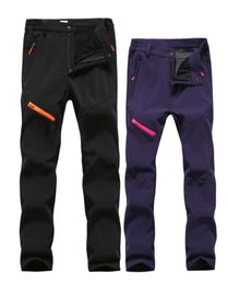 Men Sport Trousers Outdoor Skiing Fishing Softshell Hiking Pants Fleece Thick Warm Waterproof Autumn Winter Pants Women3966342