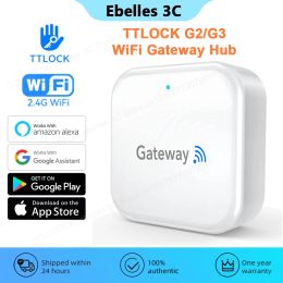 Control TTLOCK APP G2/G3 WiFi Gateway Hub Smart Door Lock Unlock Bluetooth to WiFi Converter Smart Home Bridge Voice for Alexa Google