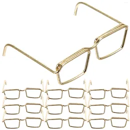 Storage Bags 10 Pcs Glasses Frame Accessories Golden American Dolls Girls No Lens Mini Trendy Dress Props Miniature