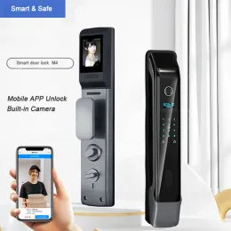 Control Digital Password Electronic Locks APP Remote Control Unlock Automatic Fingerprint Smart Door Lock With Camera