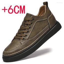 Casual Shoes Men's Elevated 6cm Soft Sole Sports Elevator Small Foot Oxford Size 37-43