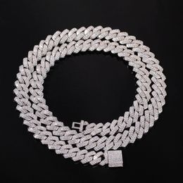 Iced Out Cuban Link Chain Mens Gold Silver Hip Hop Jewelry Necklace316I