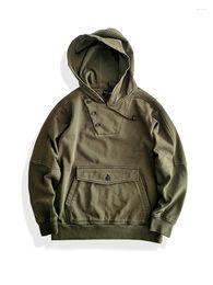 Men's Jackets Amekaji Wear Clothes Cotton Hooded Pullover Sweater Coat Washed Distressed Japanese-Style Retro Casual Military Style