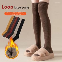 Women Socks 1 Pair Winter Warm Long Solid Colour Thicken Over Knee Sexy Fashion Tight Loops Inner JK Overknee