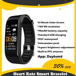 Wristbands Color Screen Smart Bracelet USB Charging Heart Rate Blood Pressure Blood Oxygen Health Monitoring Pedometer Sports Bracelet