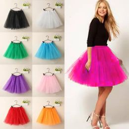 Women Summer Vintage Tulle Skirt Adult Fancy Ballet Dancewear Party Costume Ball Gown Mini 240418