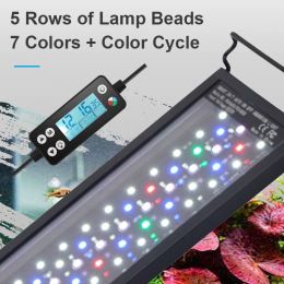 Aquariums Full Spectrum Aquarium LED Lighting 14W36W Programmable Sunrise and Sunset Aquarium Light Lamp for Plant Fish Reef Coral Tanks