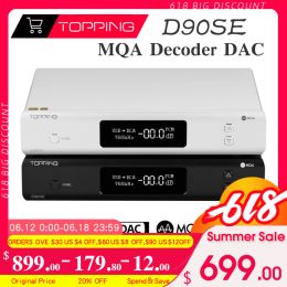 Radio Topping D90se Es9038pro Mqa Dac Bluetooth 5.0 Dsd512 Pcm768khz Fully Balanced Hifi Decoder Great Full Format Usb Sound Card