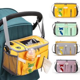 Stroller Parts Diaper Bag For Baby Bags Organizer Accessories Large Capacity Portable Bottle Nappy Storage Outdoor With USB Interface