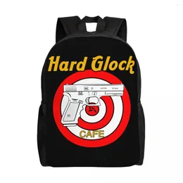 Backpack Hard Cafe Laptop Men Women Casual Bookbag For College School Students USA Handgun Pistol Bag