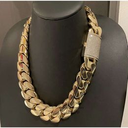 Hip Hop Jewelry Men Thick Miami Cuban Necklace 28mm 24 1kilo Gram 14k Gold Plated Plain Style 999 Silver Cuban Chain