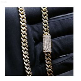 2024 Top Quality Hip Hop Jewelry Silver Gold Plated Necklace Vvs Moissanite Diamond Cuban Link Chain Necklace for Men